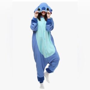 Blue Stitch Onesie Pajamas size M